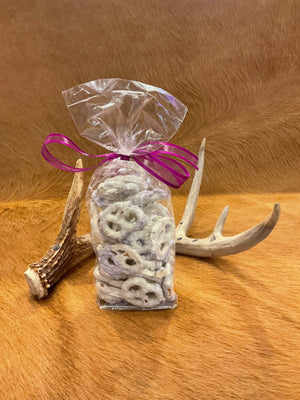 White Chocolate Huckleberry Pretzels