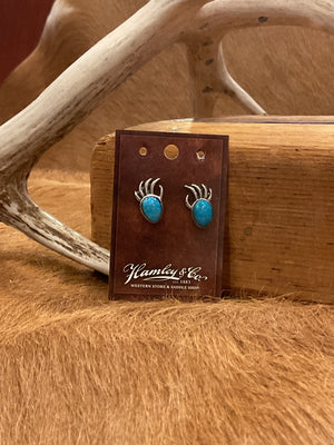 Navajo Bear Paw Earrings - AAIA Inc.