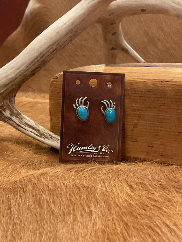 Navajo Bear Paw Earrings - AAIA Inc.