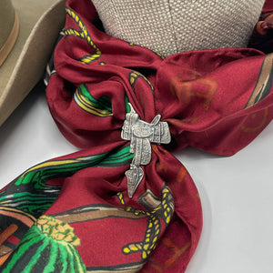 Silver Saddle Slide - Fringe Scarves