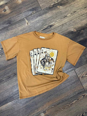 Oversize Graphic Tee Burnt Orange- Panhandle Slim