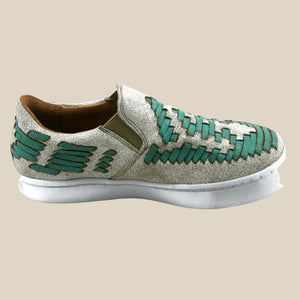 Women's Dakota Leather Tennis Shoes - Agave Sky