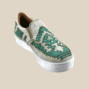 Women's Dakota Leather Tennis Shoes - Agave Sky