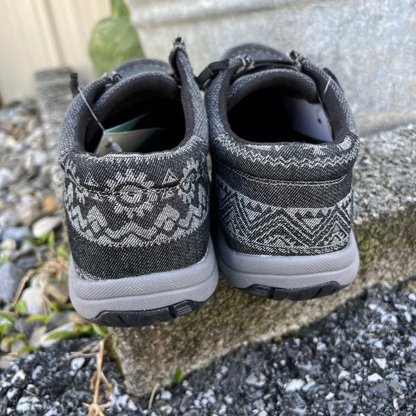 Women's Charcoal Grey Clearcut Low Aztec Shoe - Roper