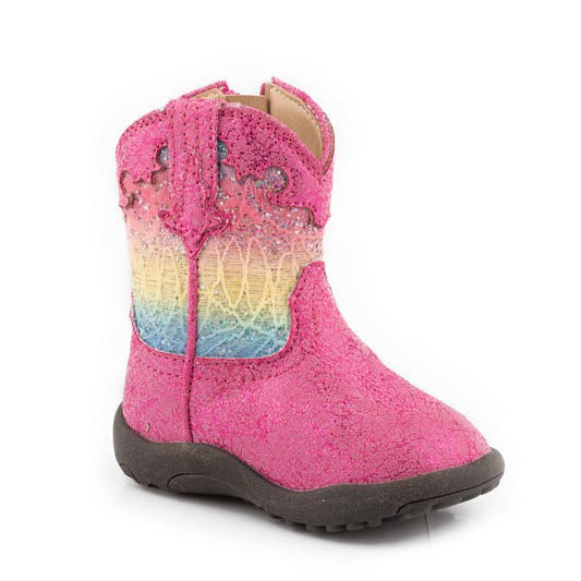 Infant Cowbabies Glitter Lace Boots - Roper