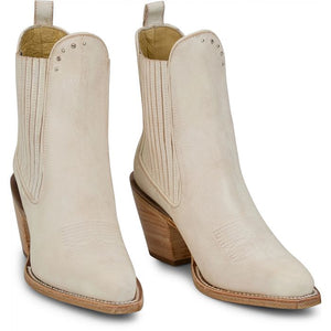 Hart Vintage Ivory Cowhide Women's Boot - Justin