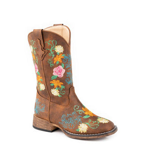 Girl's Floral Stitch Boots - Roper