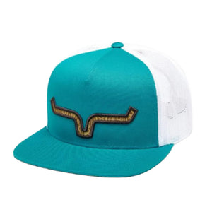 Delano High Profile Teal Trucker Cap - Kimes Ranch