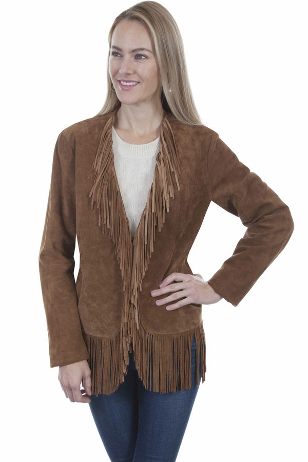 Suede Western Fringe Jacket - Scully