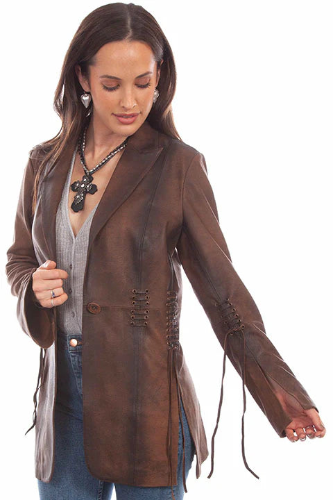 Ladies Vintage Leather Jacket - Scully