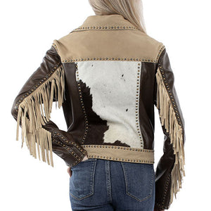 Women's Hair On Calf Leather Coat - Scully