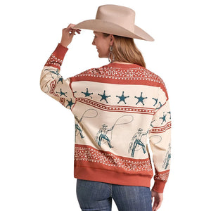 Women's Cowboy Crew Neck Pullover - Panhandle Slim