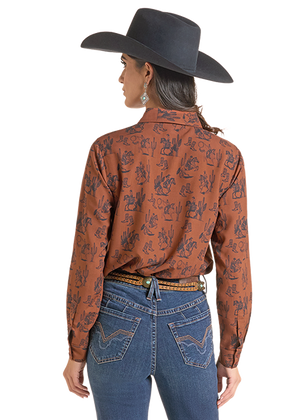 Cowboy Print Button Shirt - Rock & Roll Denim