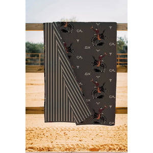 Lazy J Charcoal Queen Quilt - Ida Mae Home