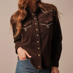 Women's Espresso Lehi Shirt - Kimes Ranch