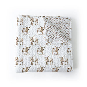 Longhorn Icon Baby Blanket - Ida Mae Home
