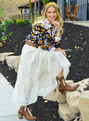 The Clementine Maxi Skirt - Cotton & Rye