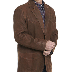 Men's Antique Leather Blazer -  Cripple Creek
