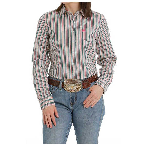 Women's Striped Western Button Shirt - Cinch