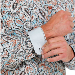 Men's Multicolor Paisley Button Down Shirt - Cinch