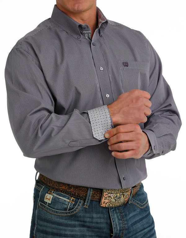 Men's Stripe Button Down Shirt - Cinch