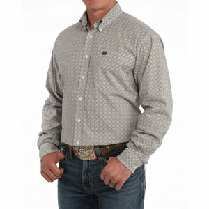 Men's L/S Geometric Print Shirt - Cinch