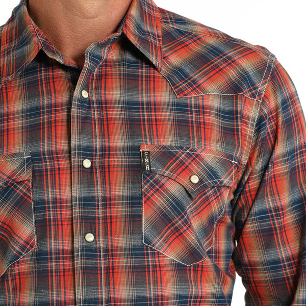 Men's Plaid Modern Print Shirt - Cinch