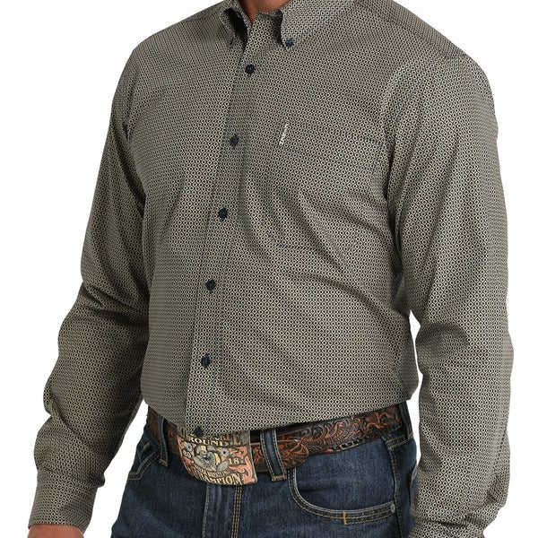 Men's Long Sleeve Modern Print Shirt - Cinch