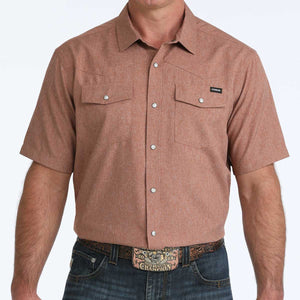 Men's S/S Camp Shirt Brown - Cinch
