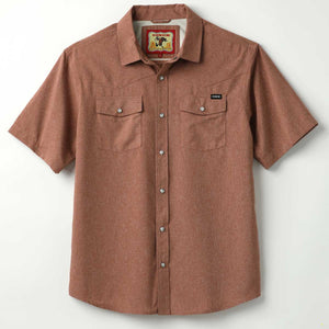 Men's S/S Camp Shirt Brown - Cinch