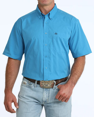 Men's Solid Blue Arena Flex Shirt - Cinch