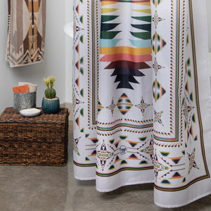 Mesa Off-White Shower Curtain - Fringe Scarves