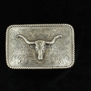 Rectangle Longhorn Buckle - Nocona