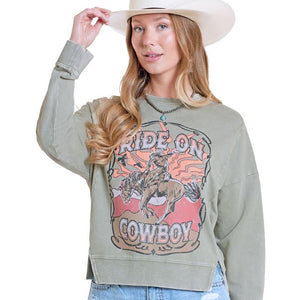 Women's Graphic Pullover - Rock & Roll Denim