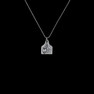 The Sweet Clara Ear Tag Pendant - Vogt Silversmiths