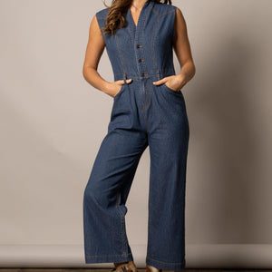 Women's Hadley Stripe Jumpsuit - Kimes