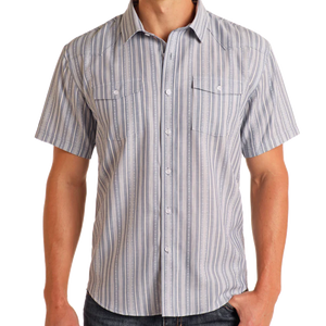 Men's Vintage Jacquard Striped Shirt - Panhandle Slim