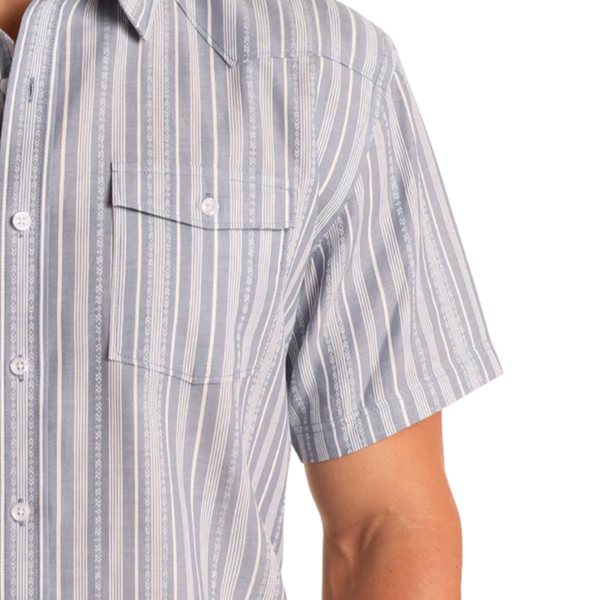 Men's Vintage Jacquard Striped Shirt - Panhandle Slim