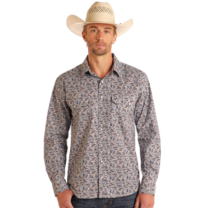 Men's Modern Retro Paisley Snap Shirt - Panhandle