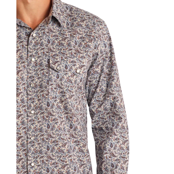 Men's Modern Retro Paisley Snap Shirt - Panhandle