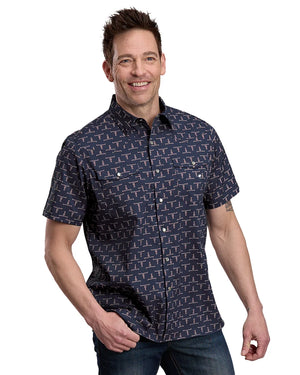 Men's Longhorn Print S/S Shirt - Roper