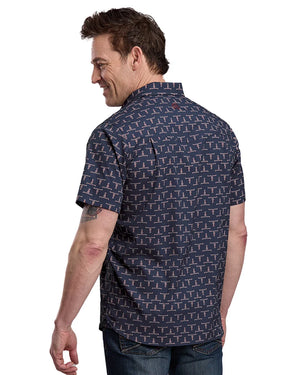 Men's Longhorn Print S/S Shirt - Roper