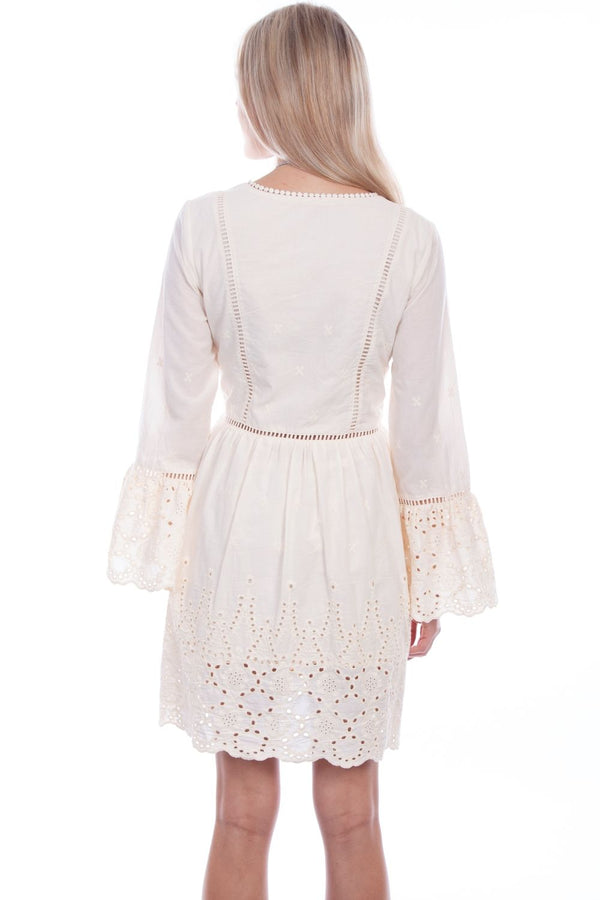 Ivory Scully Ruffle Dress back