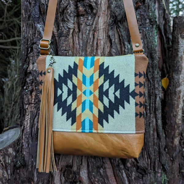 Large Pendleton Wool Crossbody Purse - Puddle City Craft