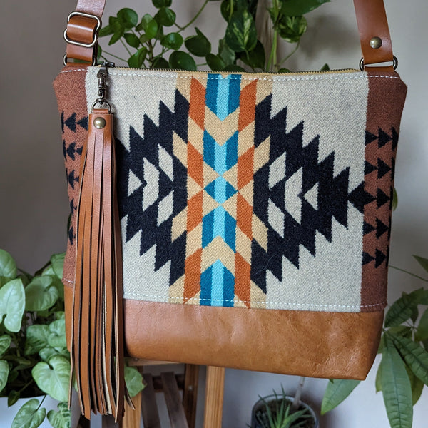 Large Pendleton Wool Crossbody Purse - Puddle City Craft