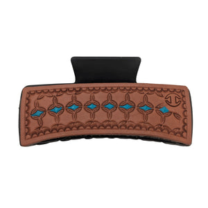 Hamley Western Leather Hair Clip 4" - Hamley Saddle Shop