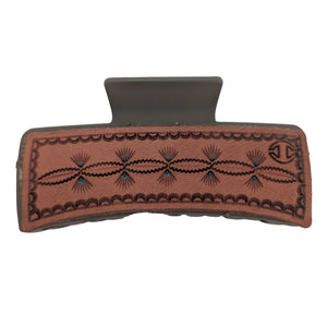 Hamley Western Leather Hair Clip 4" - Hamley Saddle Shop