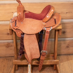 Padded Seat Barrel Saddle - Square Dot Saddlery