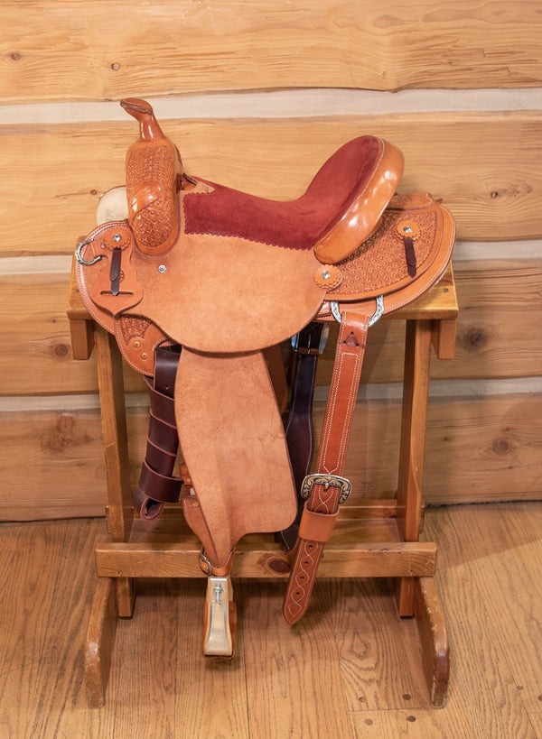 Padded Seat Barrel Saddle - Square Dot Saddlery