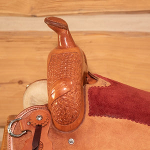 Padded Seat Barrel Saddle - Square Dot Saddlery